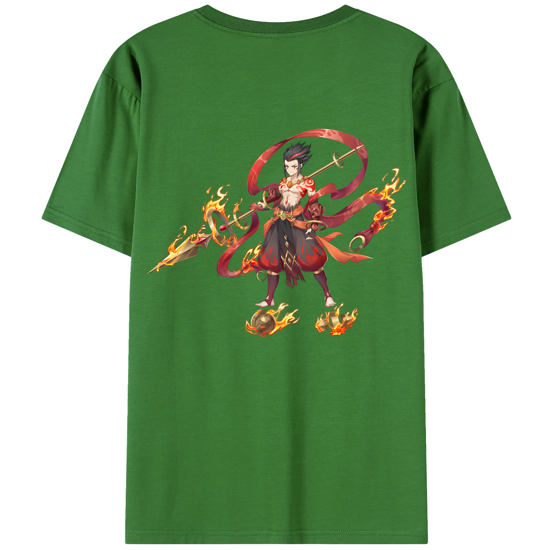 （画像用） Ne Zha 2 ナタ 魔童の大暴れ レディース半袖Tシャツ(バックプリント)